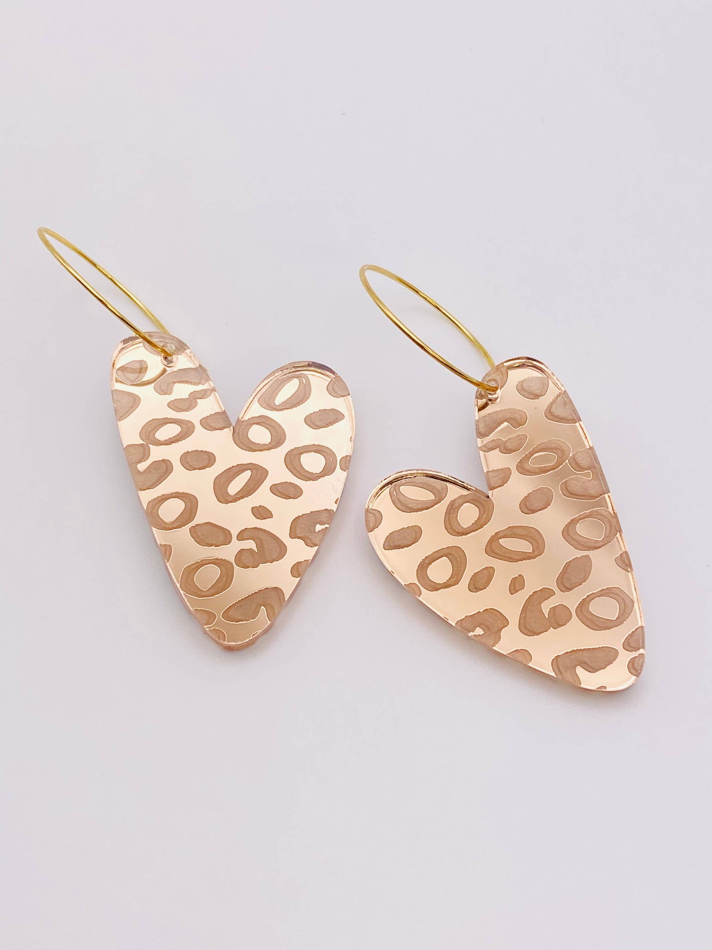 Sweet Heart Rose Gold Earrings