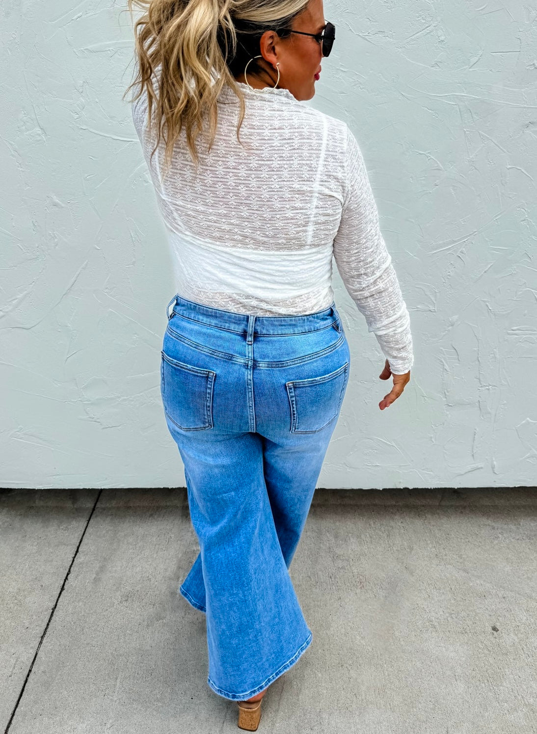 White mesh top