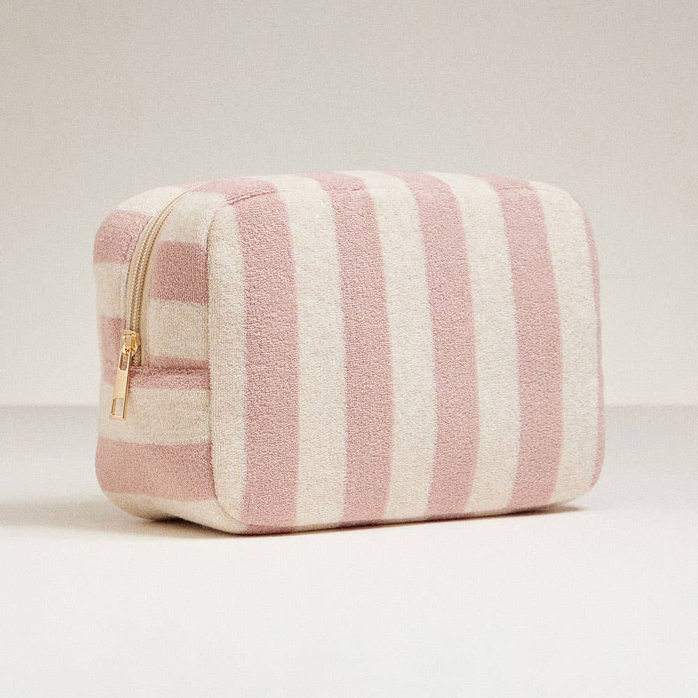 Striped Pattern Cosmetic Pouch Bag