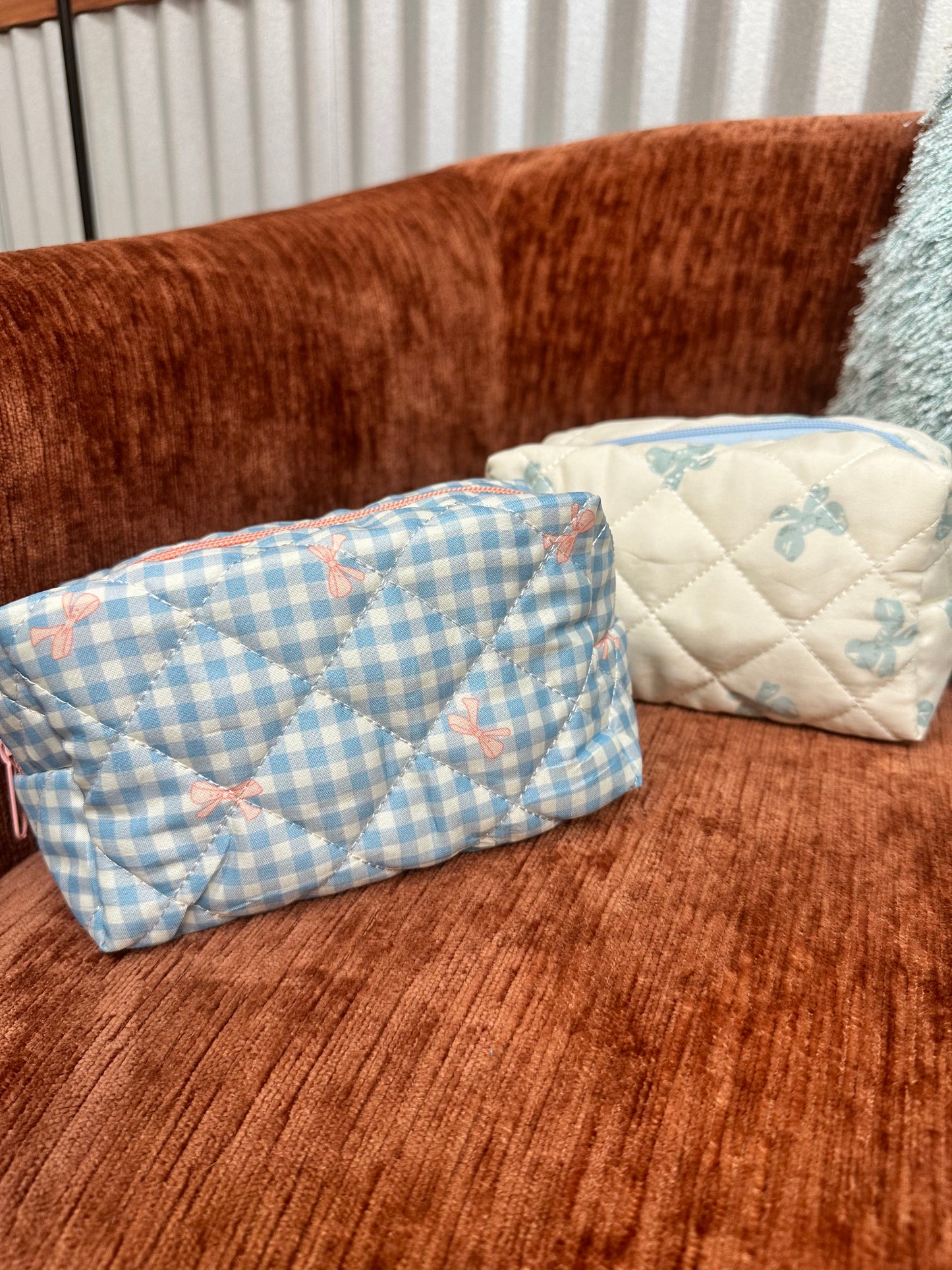 Quilted bags with bows
