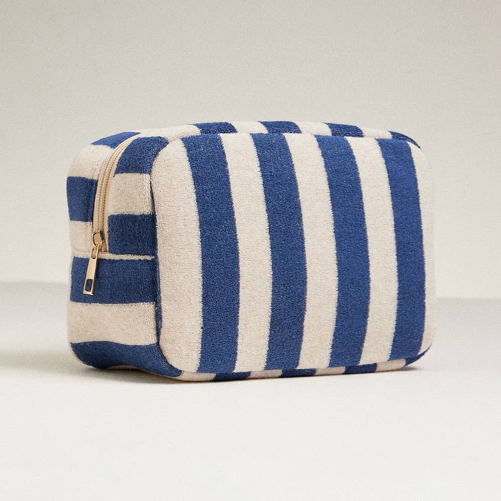 Striped Pattern Cosmetic Pouch Bag