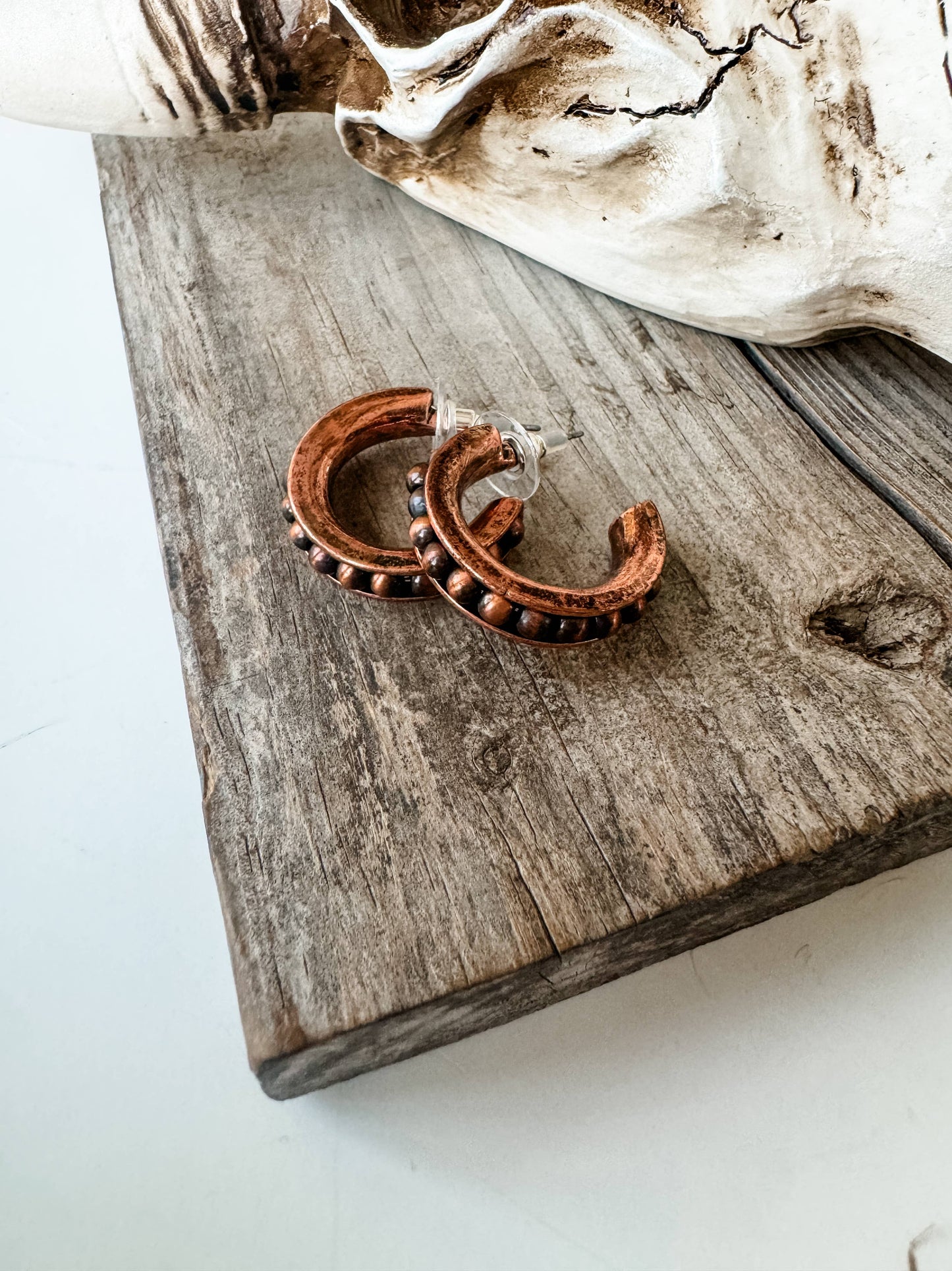 Mini Copper Western Pearl - Mini Hoops