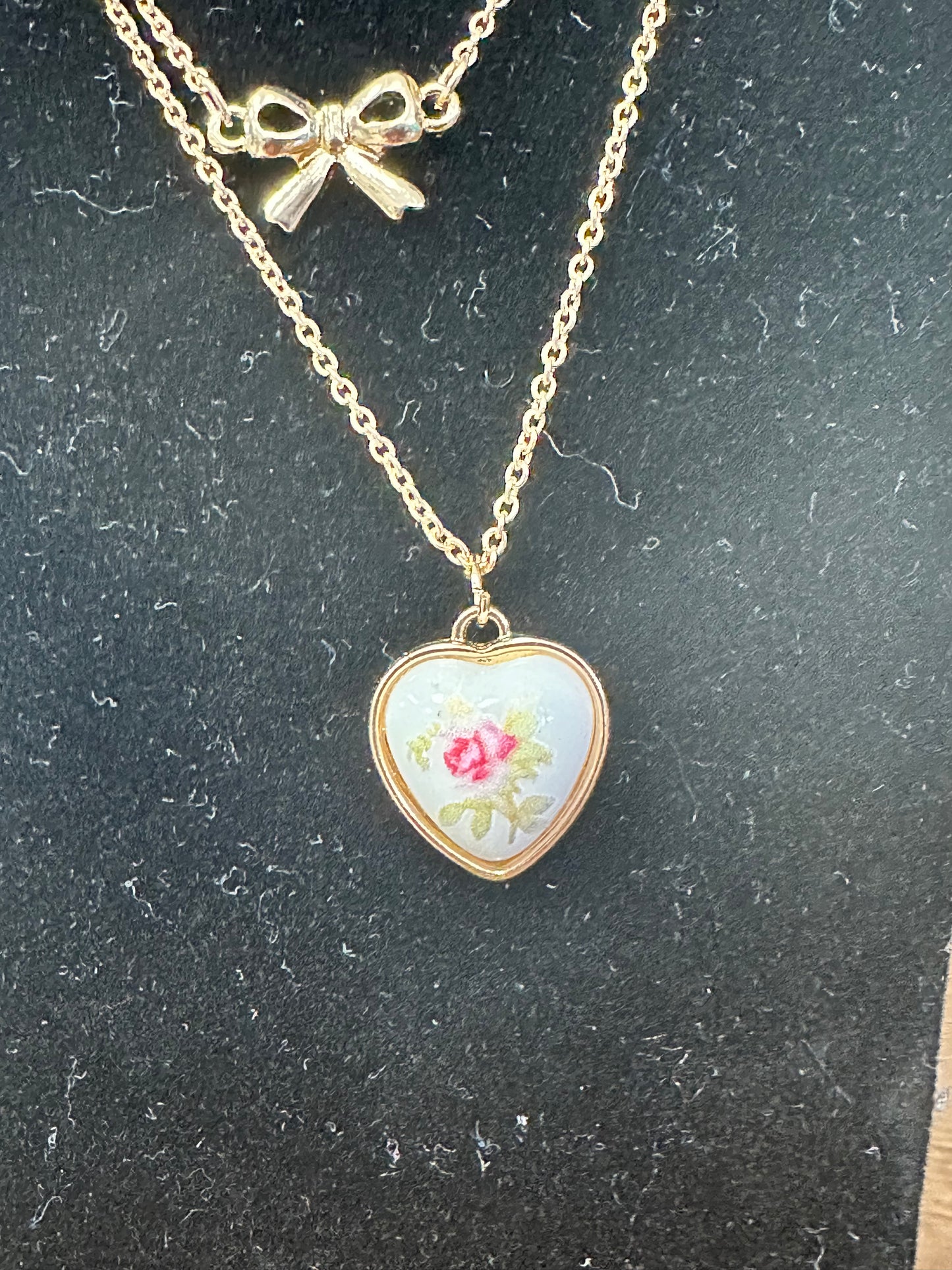 Vintage bow necklace