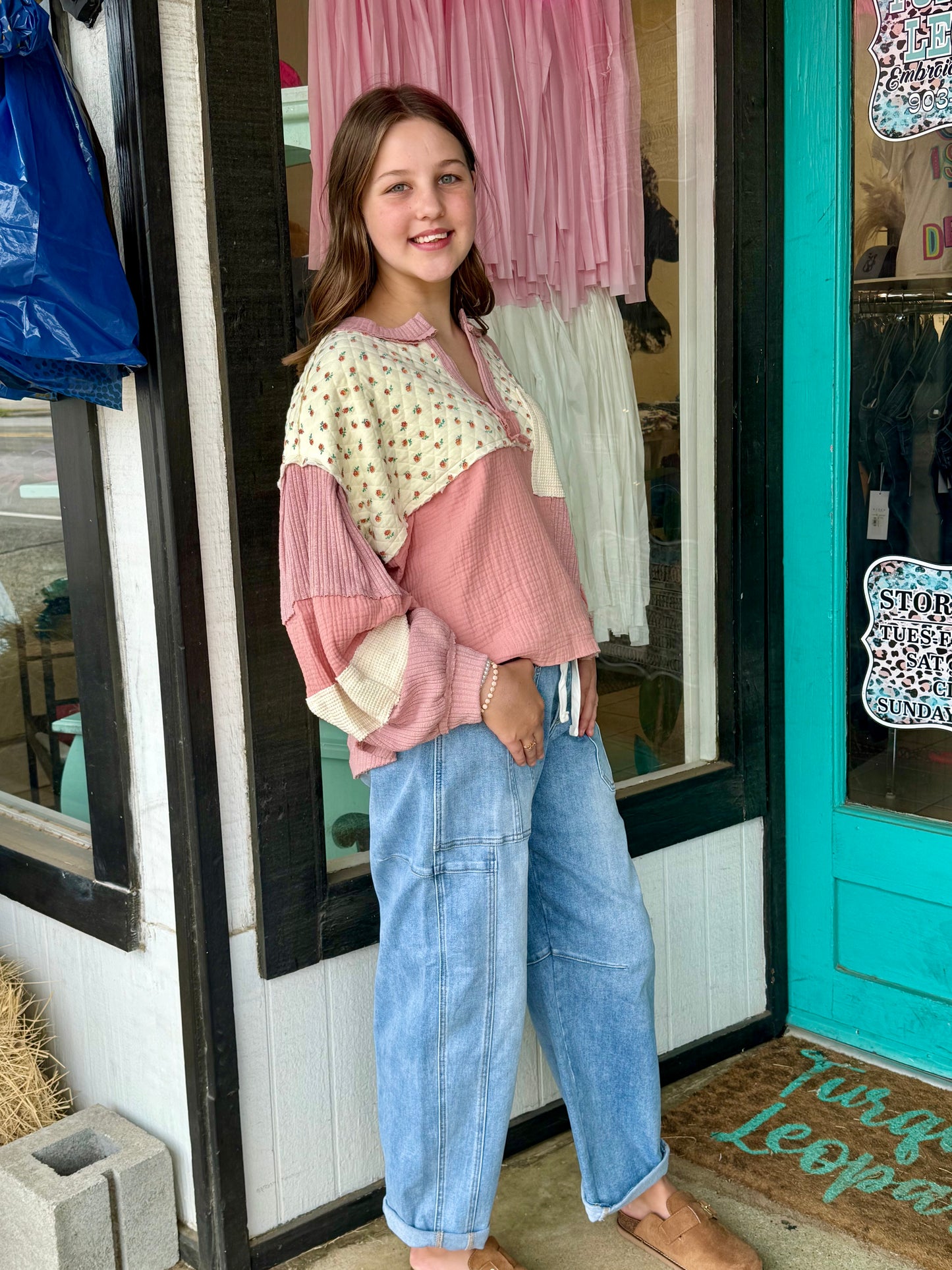 Pinky Patchwork Blouse