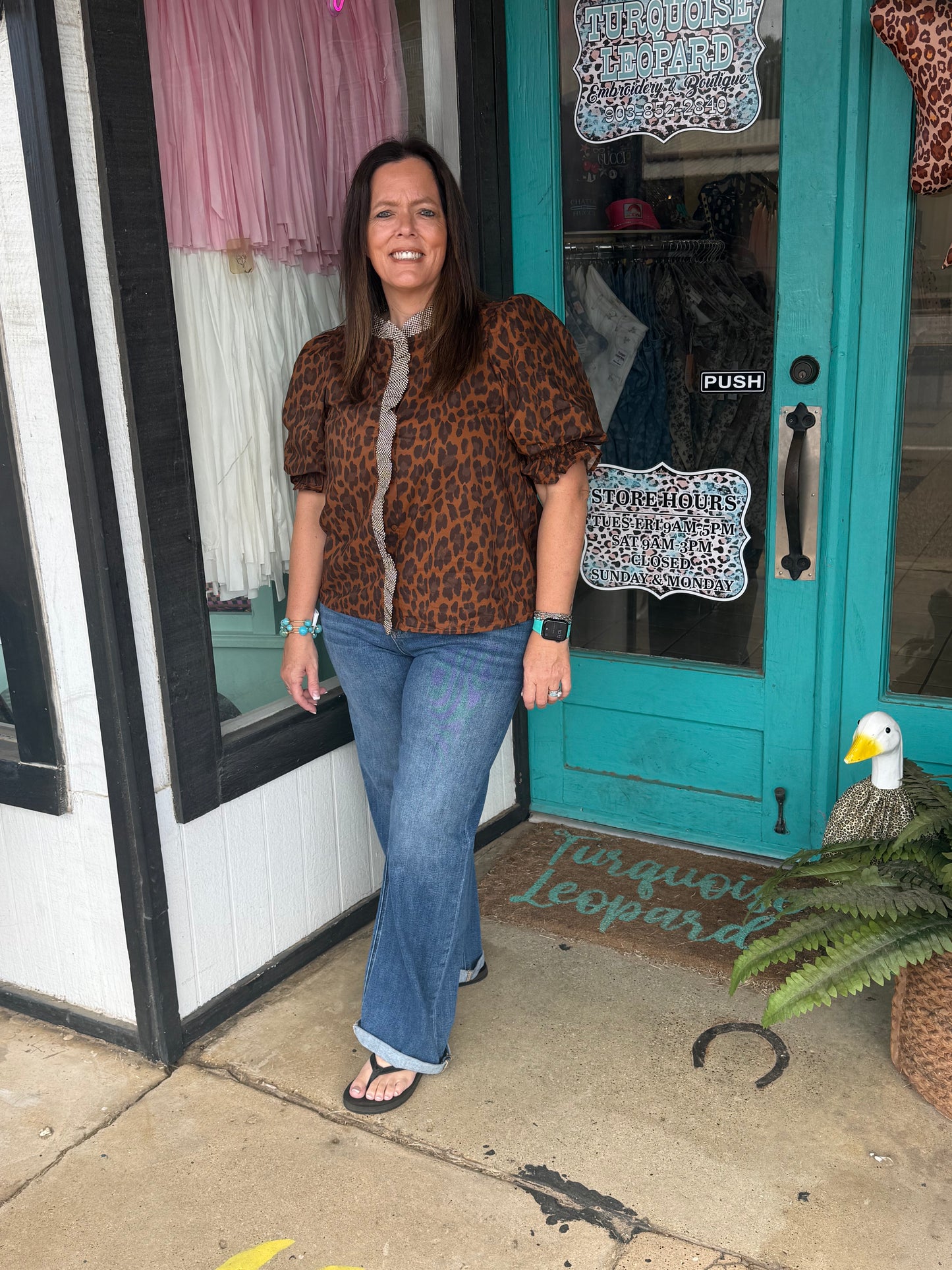 Carried Away Leopard top