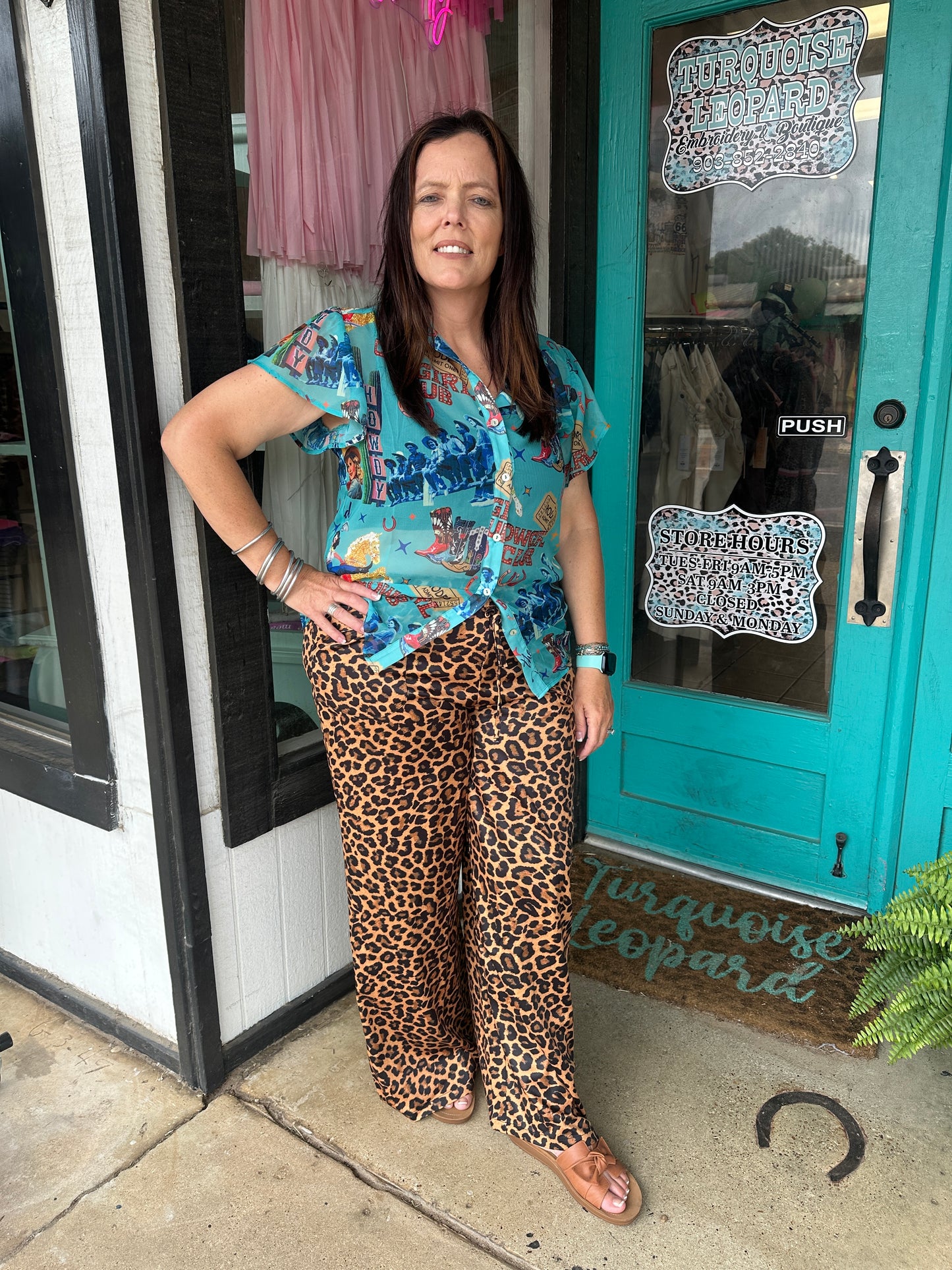Leopard overload pants