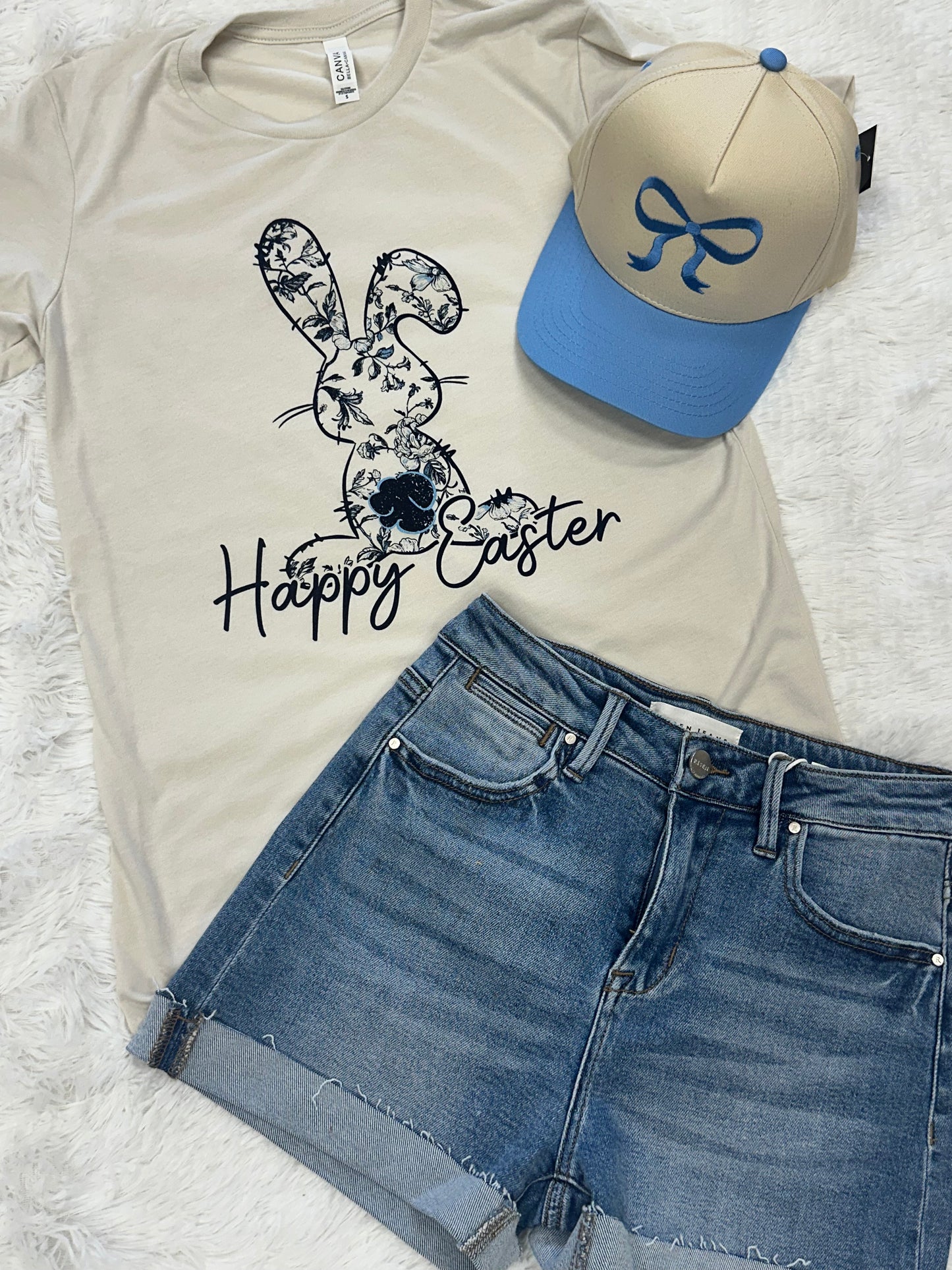 Floral bunny tee