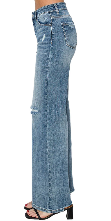 Risen Vintage wash straight leg jeans