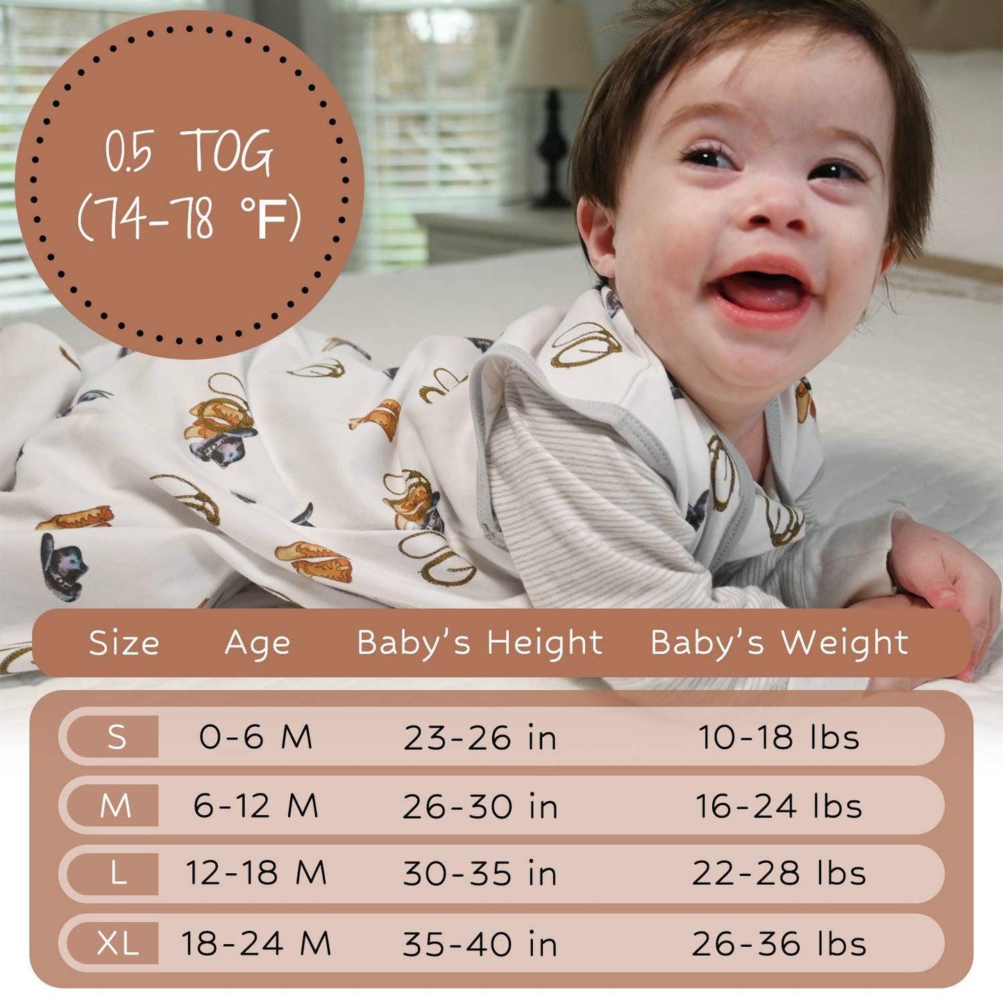 Life Is Better In Boots Baby Sleep Sack, 100% Organic Cotton