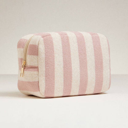 Striped Pattern Cosmetic Pouch Bag