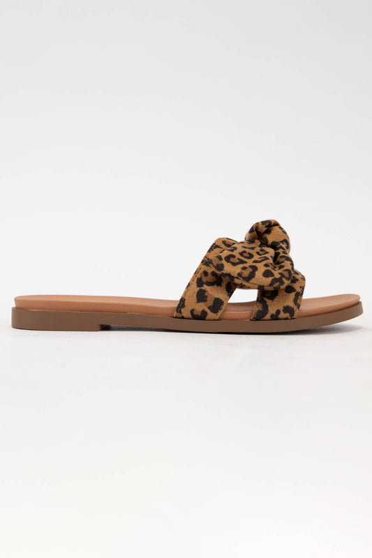 Leopard Bow Sandals