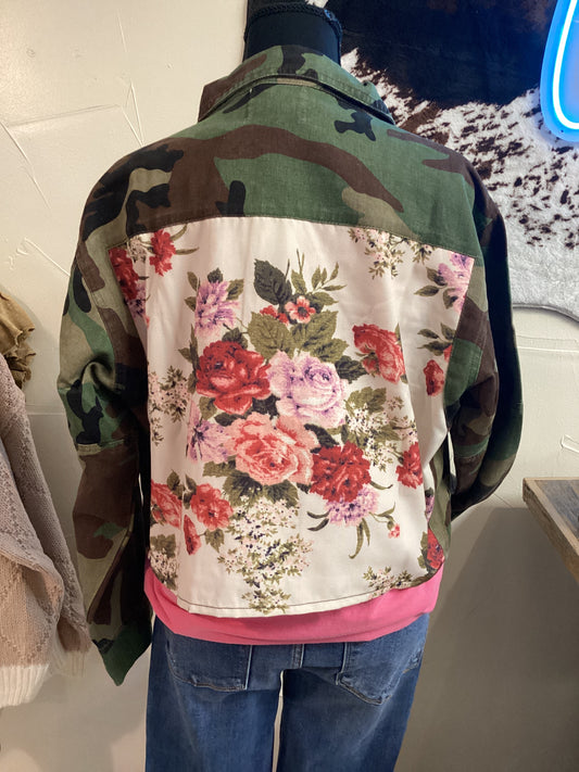 Janie cropped camo jacket
