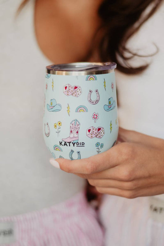 Lucky Girl Western WINE TUMBLER Cup