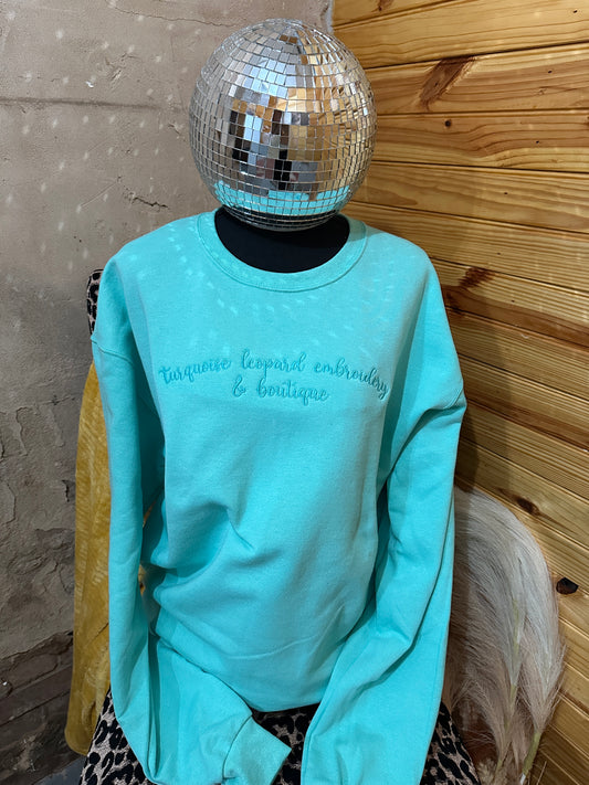 Turquoise Leopard Sweatshirt