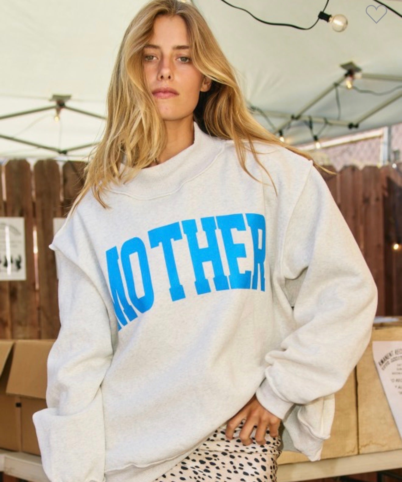 Mother Reversible mock neck