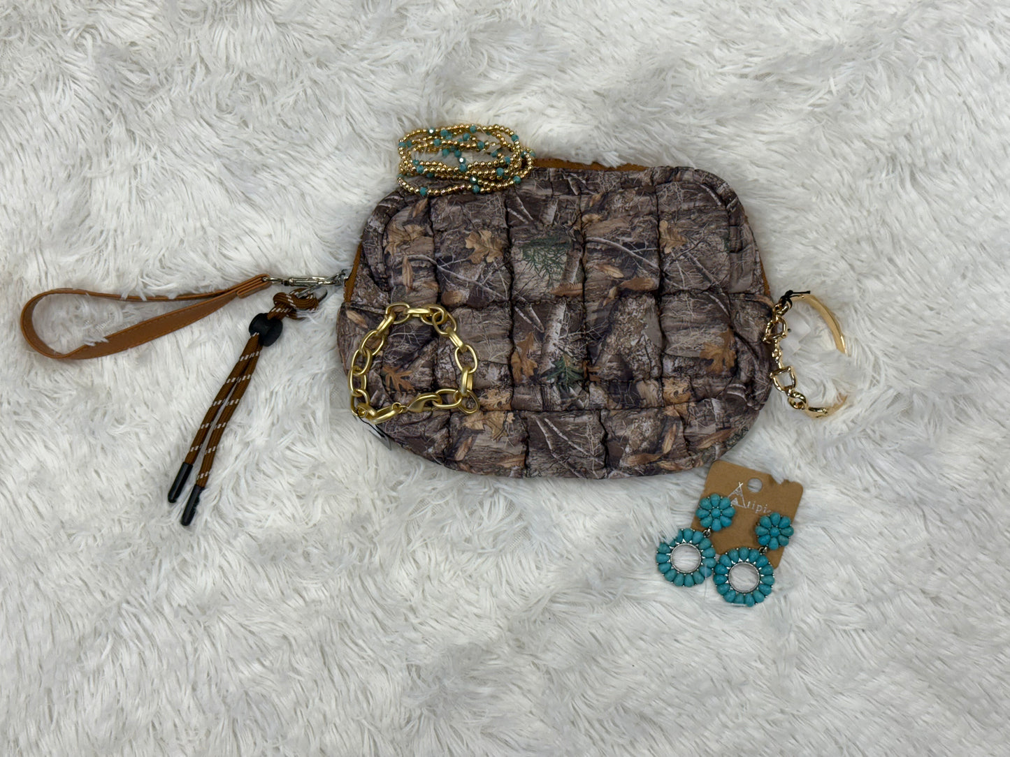 Camo Puffer Clutch