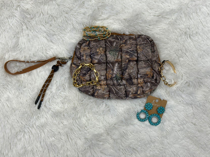 Camo Puffer Clutch