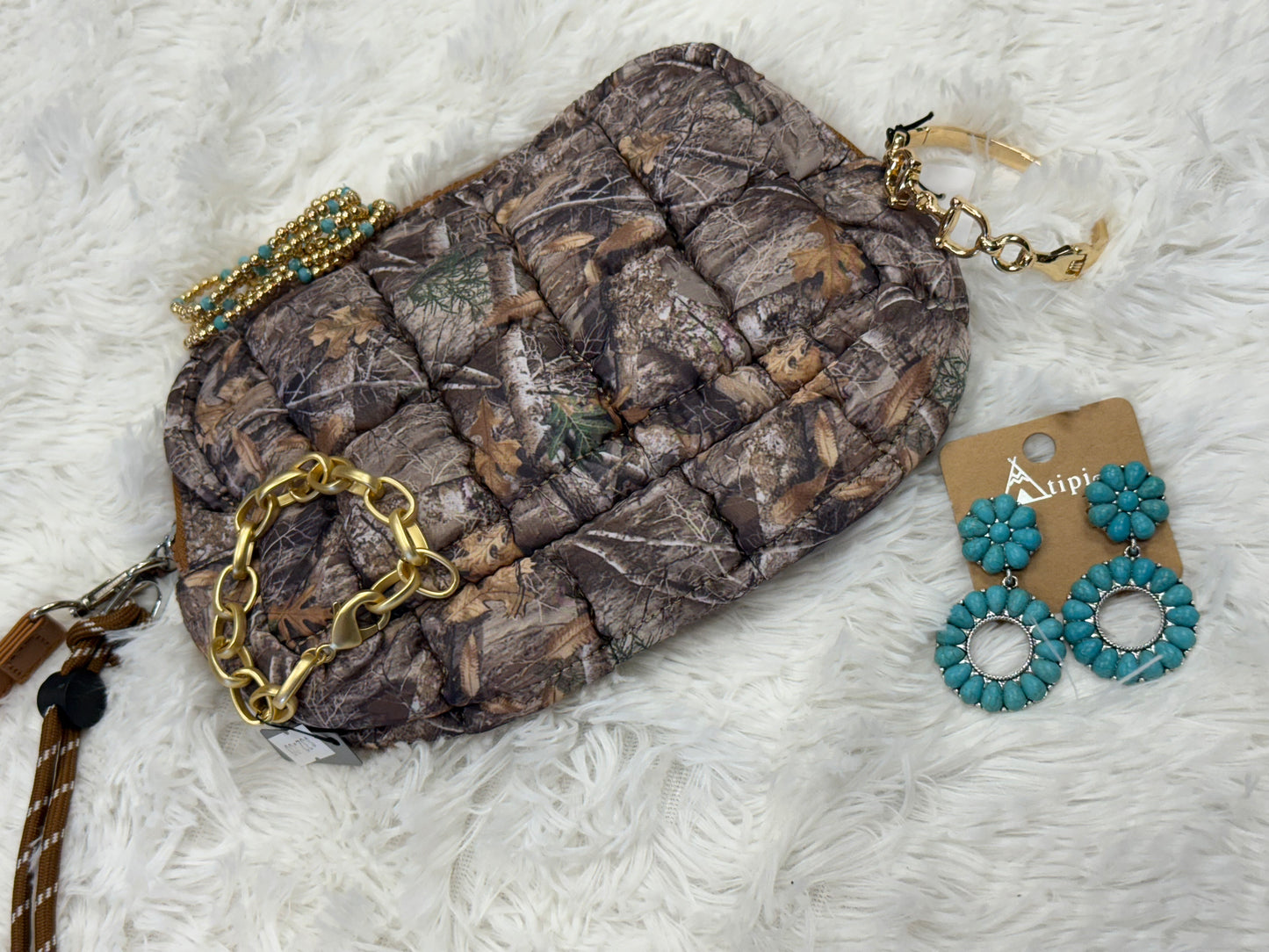 Camo Puffer Clutch
