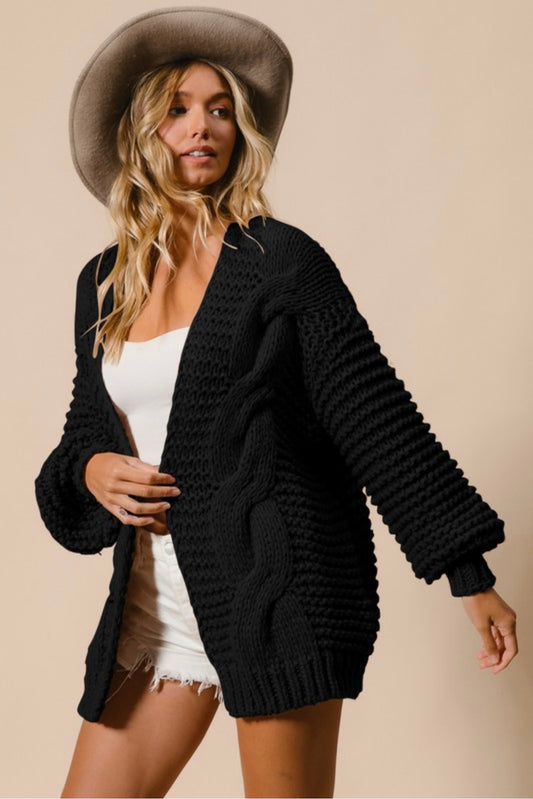 Chunky knitted cardigan