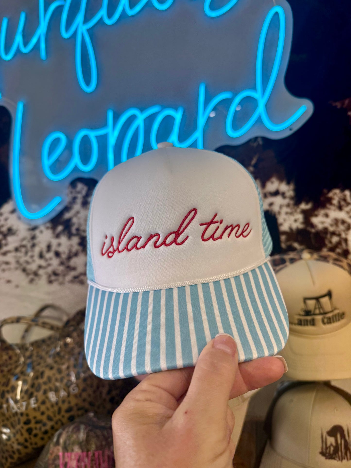 Island time trucker hat
