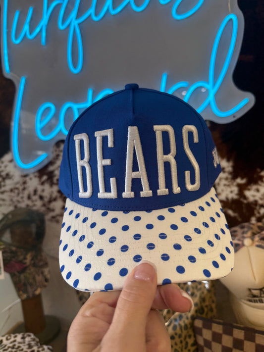 Bears puff polka dot hat