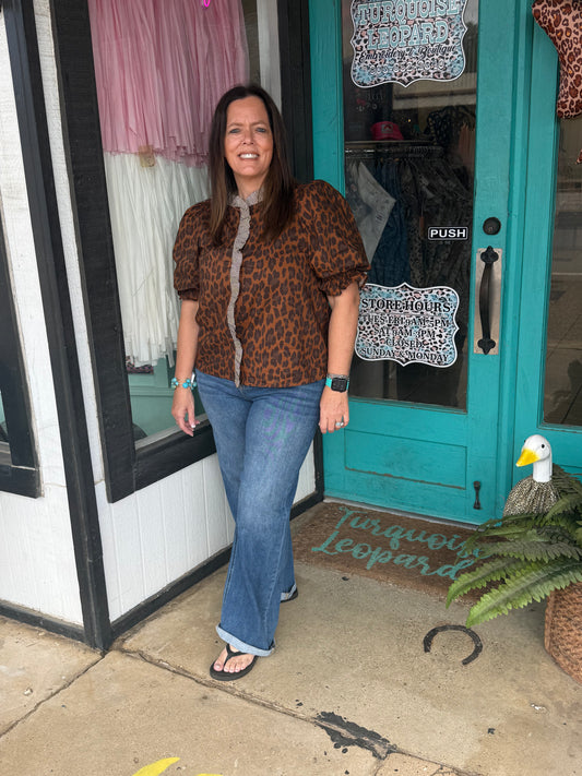 Carried Away Leopard top