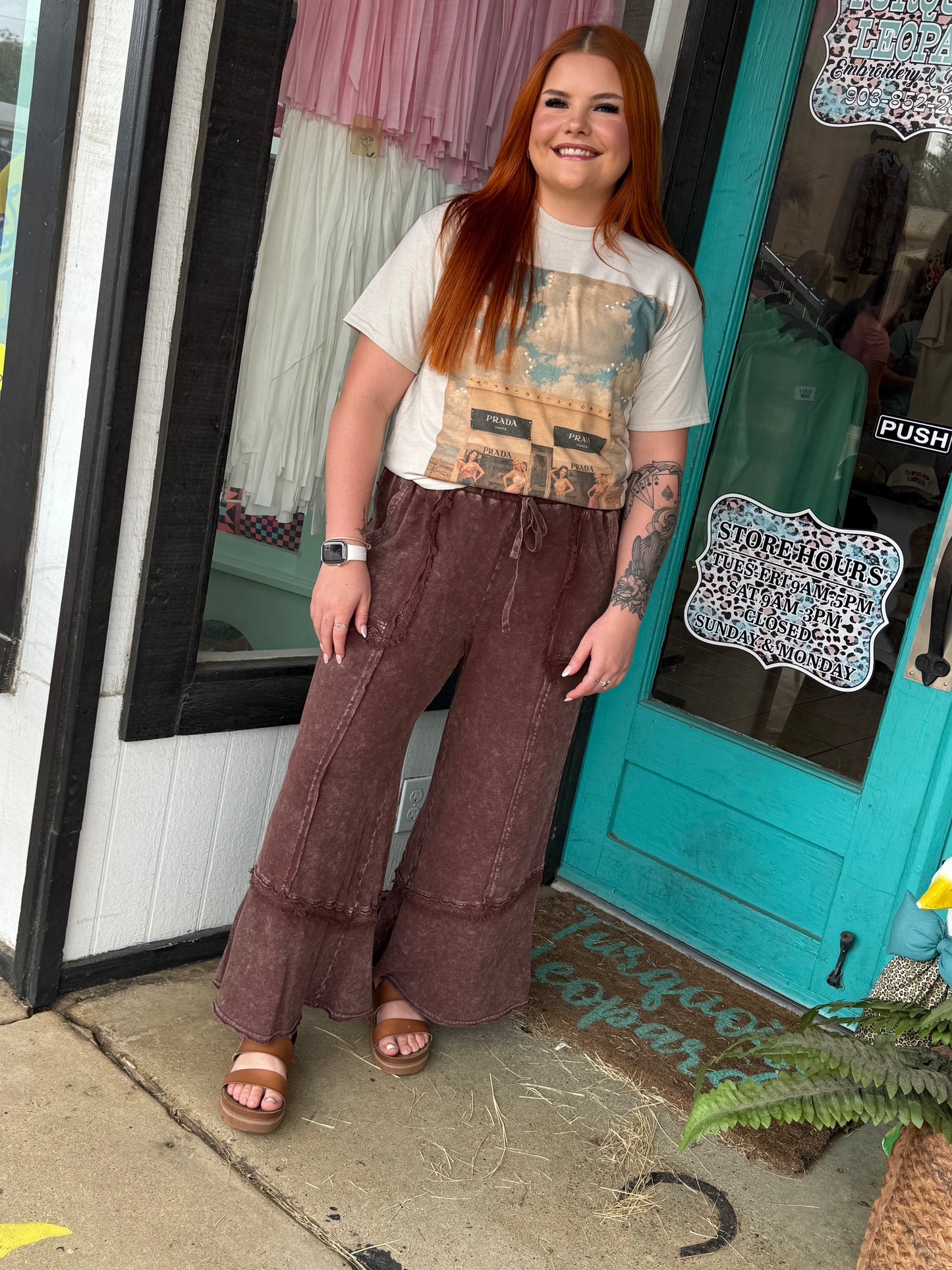 Mocha Ruffle Pant