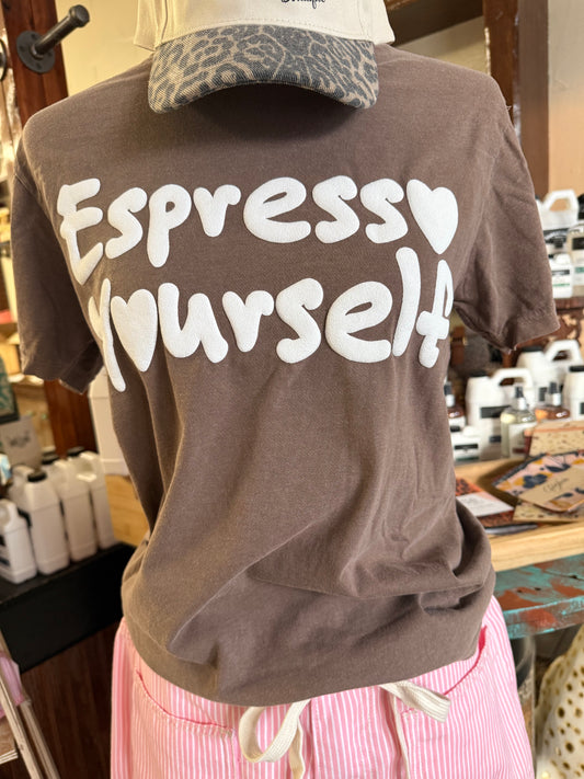 Espresso yourself graphic tee