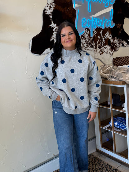 Baseball reversible mock neck