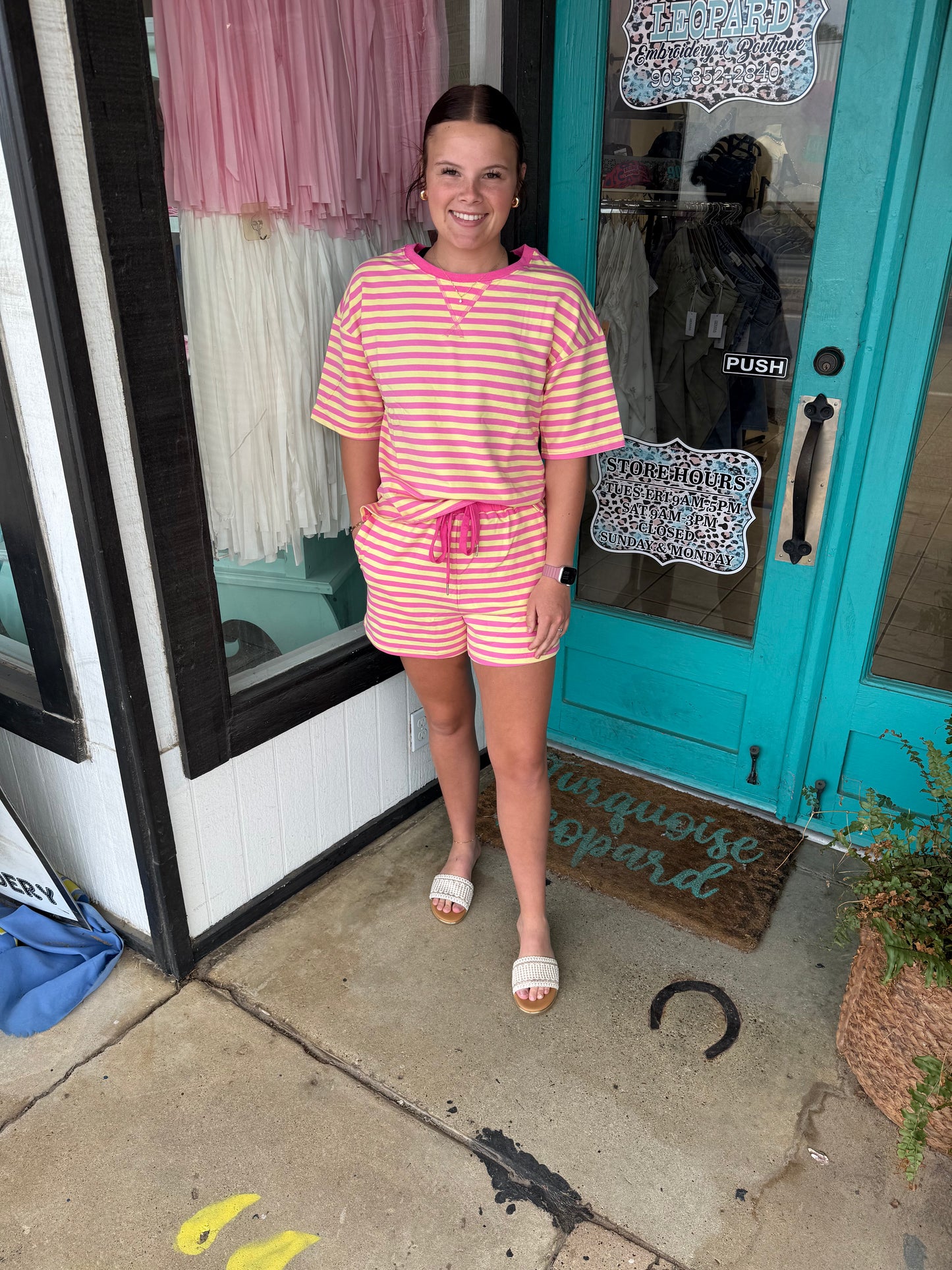 Pink Lemonade short set