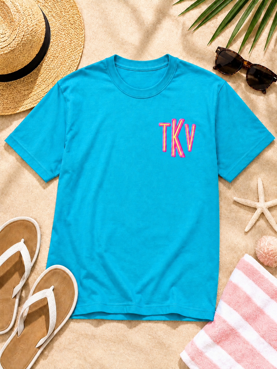 Neon monogram tee