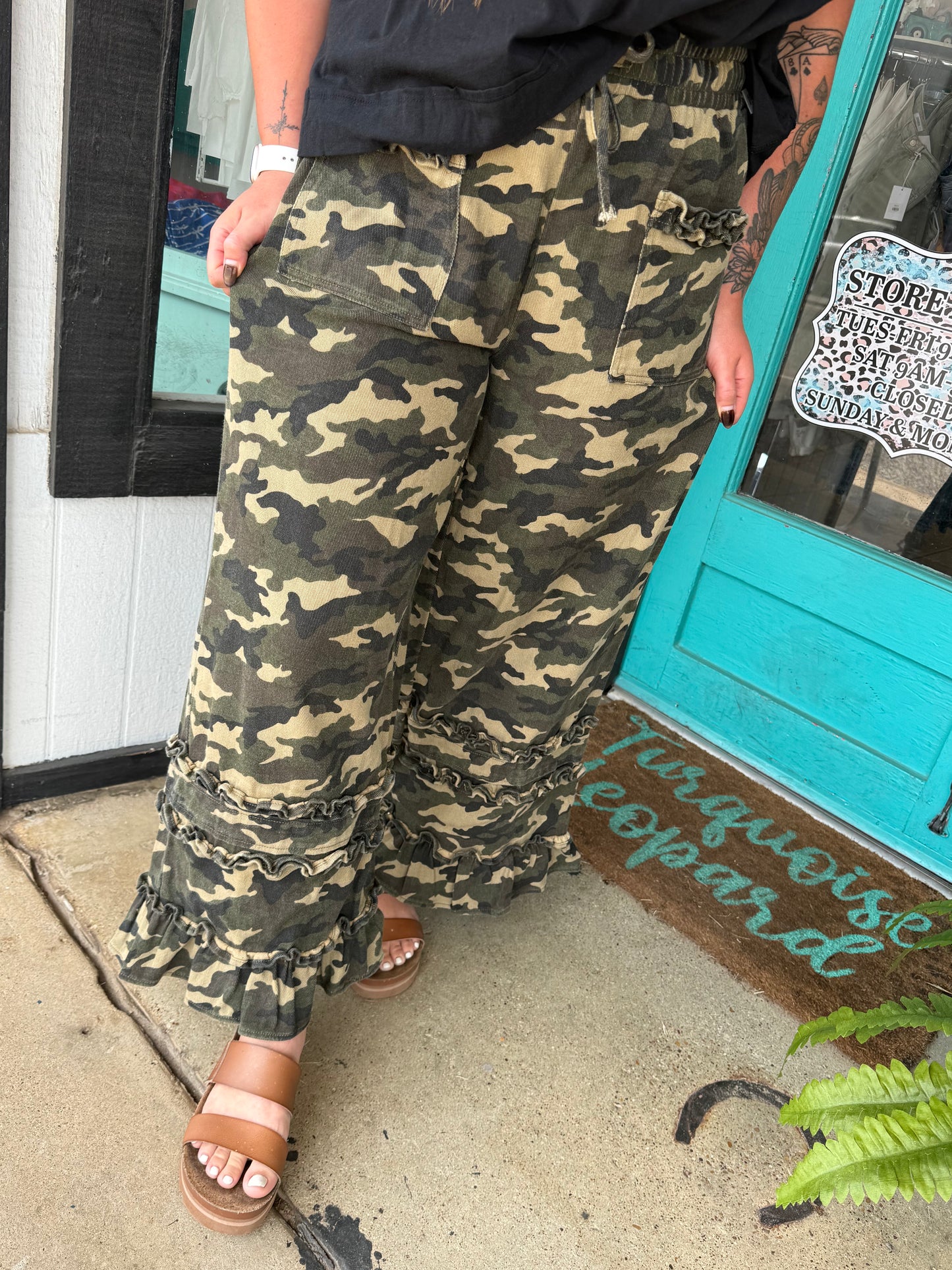 Weekend Warrior Ruffle Pants