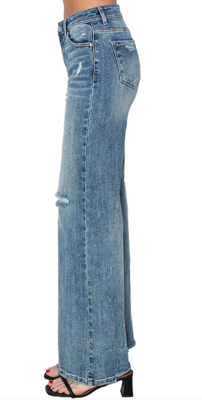 Risen Vintage wash straight leg jeans