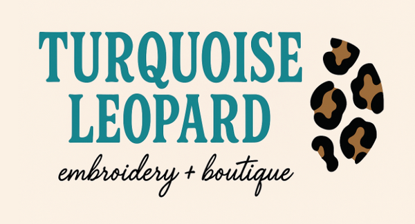 Turquoise Leopard Embroidery & Boutique