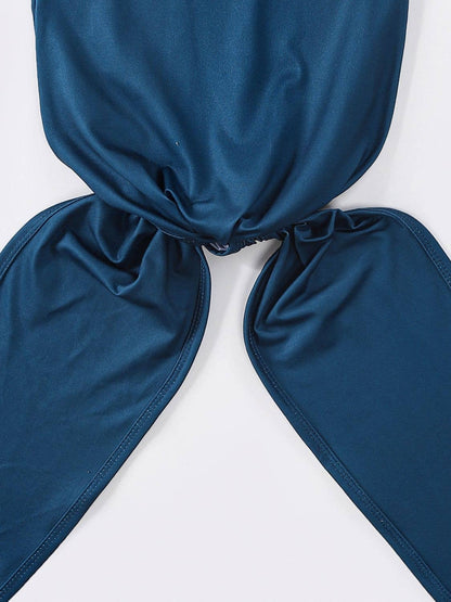 Oxford Blue Baby Knotted Gown