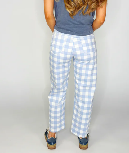 Nothing but Blue Skies gingham check pants