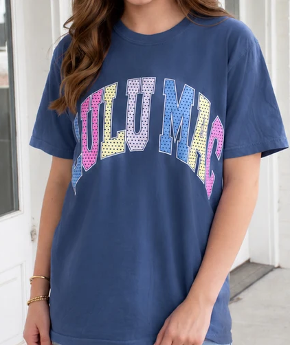 Pastel Rainbow Dot Lulu Mac tee